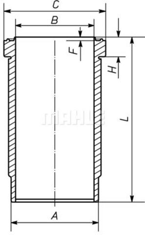 227WN6701 Mahle Original Гільза циліндра