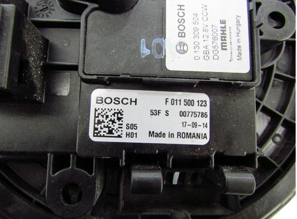 Вентилятора пічки 0130309504 Bosch