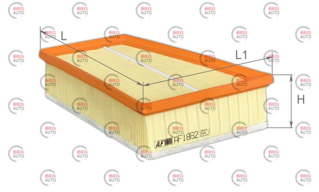 Елемент повітряного фільтра Alpha Filter AF1882 ціна, від 4.43 USD
