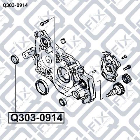 Сальник проміжного (балансирувального) валу двигуна Q-fix Q3030914 ціна, від 2.81 USD