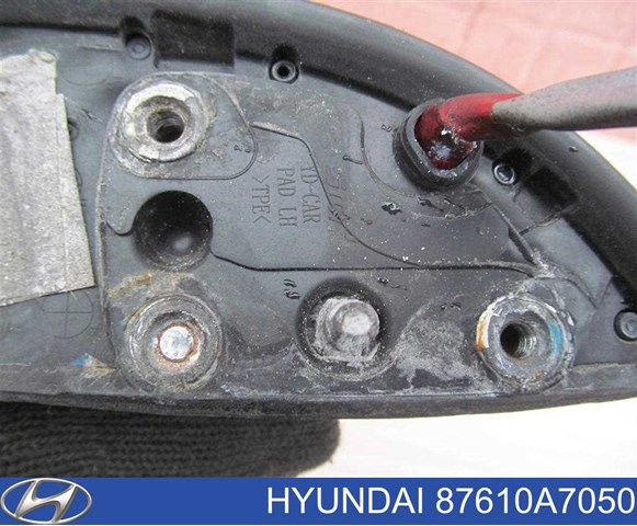 87610A7050 Hyundai/Kia Дзеркало заднього виду, ліве