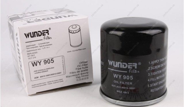 Масляний фільтр двигуна Wunder WY905 ціна, від 3.36 USD