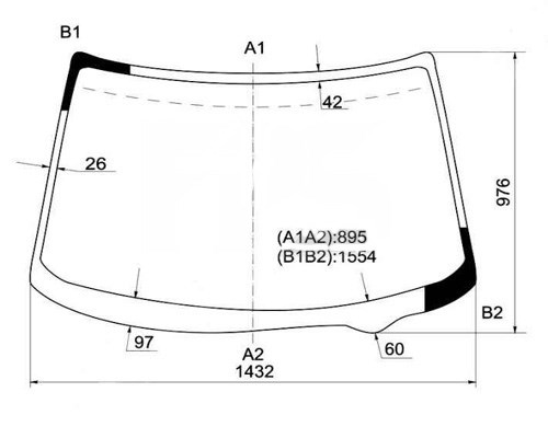 Скло лобове NIST0078 KMK