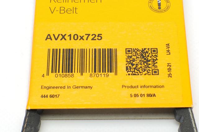 Клиновий ремінь Continental/Siemens AVX10X725 ціна, від 3.66 USD
