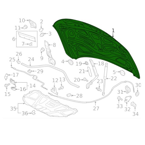 Капот AND 30823127 ціна, від 819.69 USD