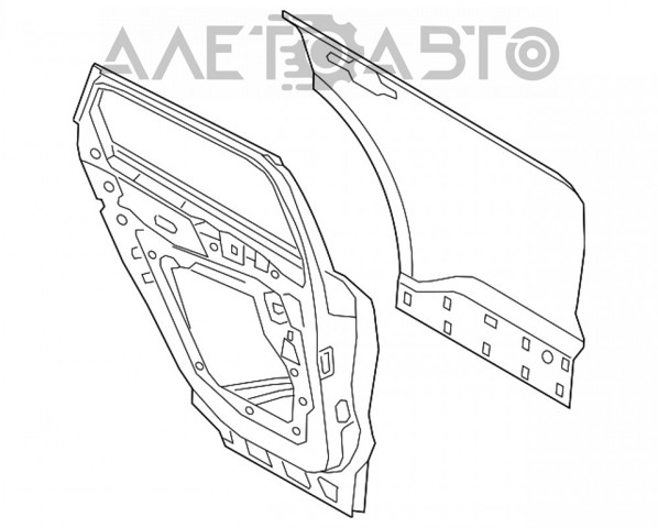 Двері задні, праві FPS FP2846318 ціна, від 633.49 USD