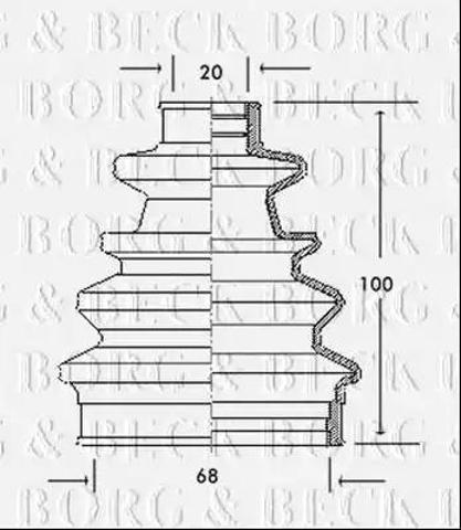 Пильник ШРУСа зовнішній BCB2040 Borg&beck