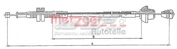 Трос акселератора AC030 EUROFLEX