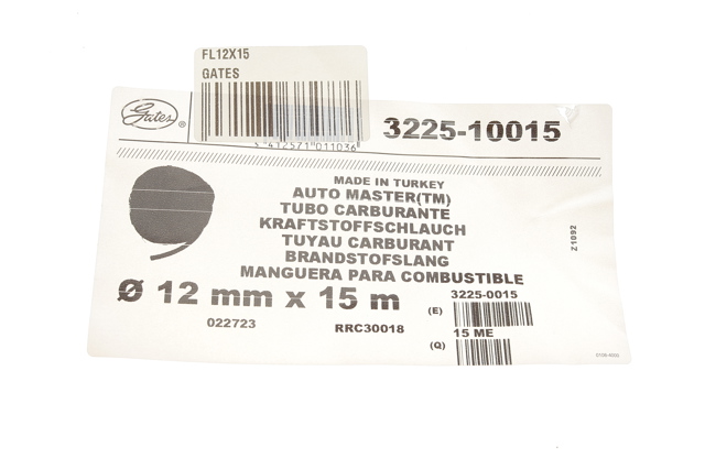 FL12X15 Gates Трубка паливна, зворотня від форсунок