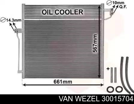 Радіатор кондиціонера 30015704 VAN Wezel