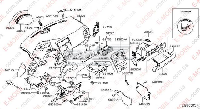  Nissan/Infiniti 682603NL0A ціна, від 10.80 USD