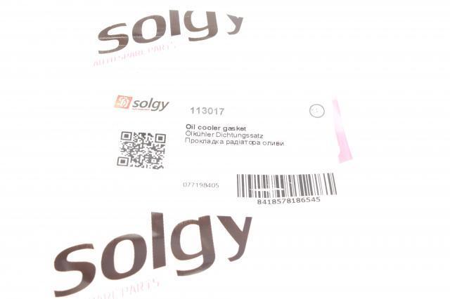 113017 Solgy Прокладка радіатора масляного