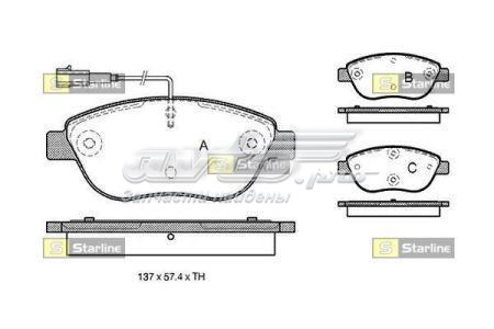 Гальмівні колодки Starline SBDS324 ціна, від 16.11 USD