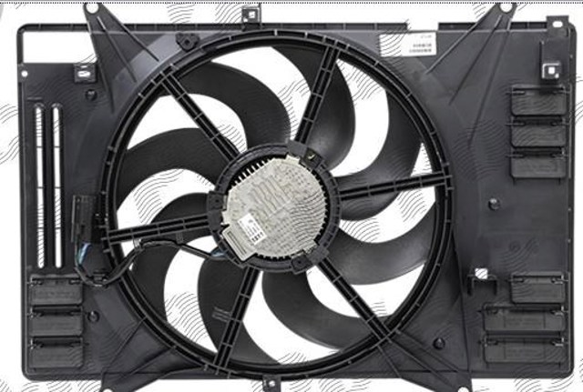 Купити 45K123W1 Polcar Дифузор радіатора охолодження, в зборі з двигуном і крильчаткою