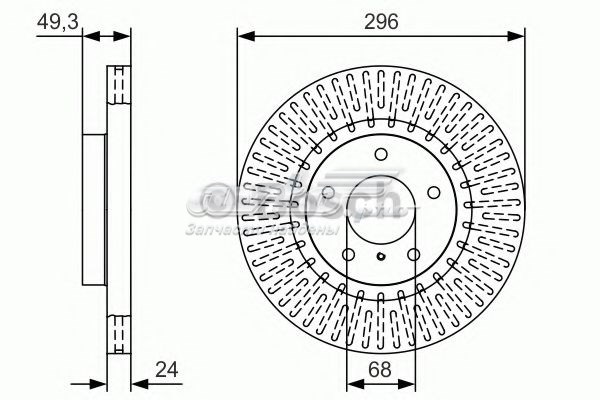 Гальмівні диски передні 0986479T44 Bosch