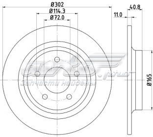 Купити DDF1547C Ferodo Диск заднього гальма