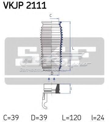Пильник рульового механізму / рейки VKJP2111 SKF