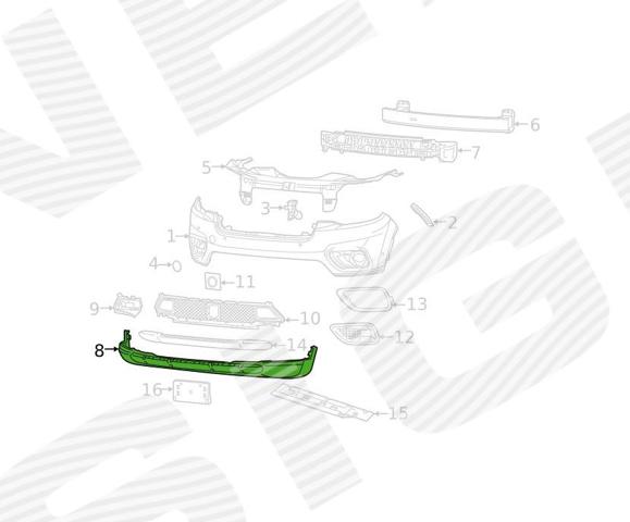 Бампер передній, нижня частина Signeda PCR05033VA ціна, від 59.93 USD