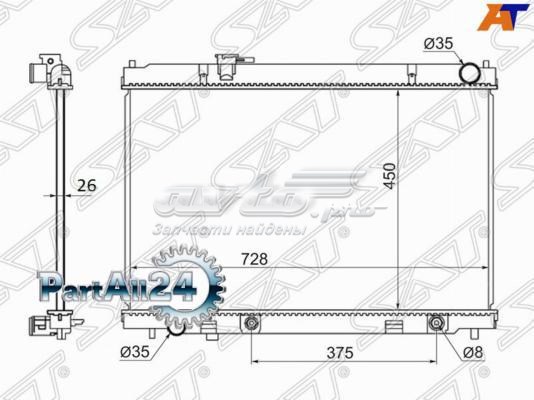 Купити NS0004M35 SAT Радіатор двигуна