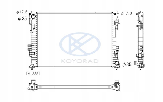 Радіатор основний Polcar 40X3085 ціна, від 127.22 USD