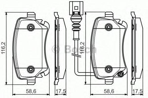 Задні гальмівні колодки Bosch 986495094 ціна, від 21.43 USD