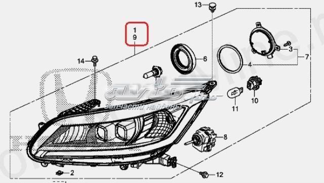 Фара ліва 33150T2AY61 Honda