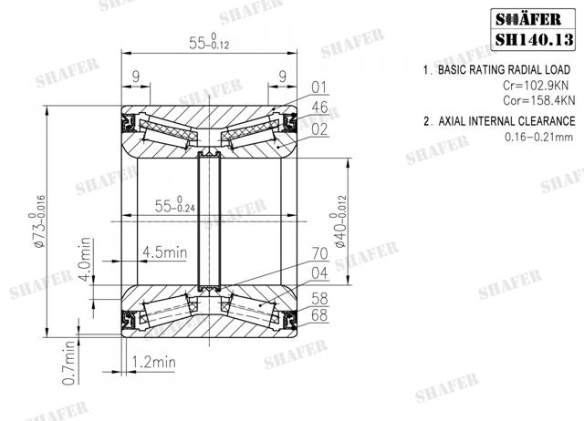 Купити SH14013 Shafer Підшипник ступиці передньої