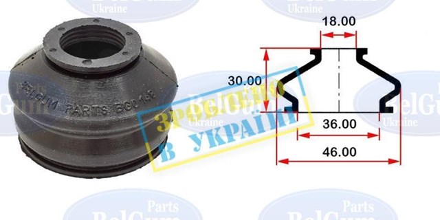 Купити BG0148 Belgum Пильник опори кульової нижній