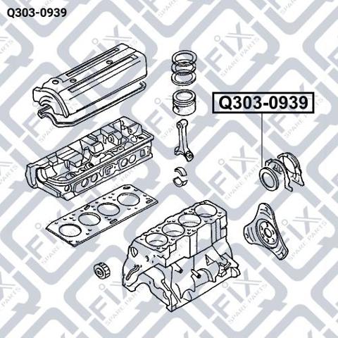 Сальник коленвала двигуна, задній Q-fix Q3030939