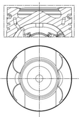 001PI00133002 Mahle Original Поршень в зборі
