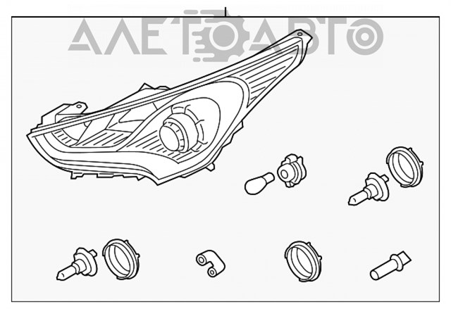 Фара передня права Hyundai/Kia 921022V110