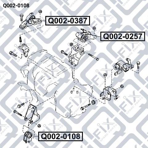 Купити Q0020108 Q-fix Подушка двигуна передня