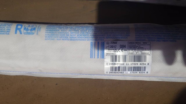 Подушка безпеки, передній, правих дверей AIRBAG Mercedes A2058603402 ціна, від 183.70 USD