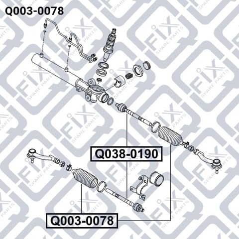 Q0030078 Q-fix Пильник рульової