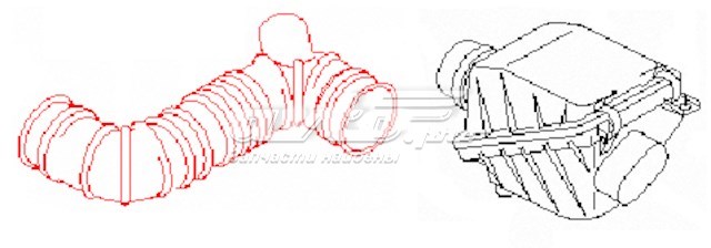 Патрубок повітряний, вхід повітряного фільтра Nissan Sunny 3 (Y10) (Нісан Санні)