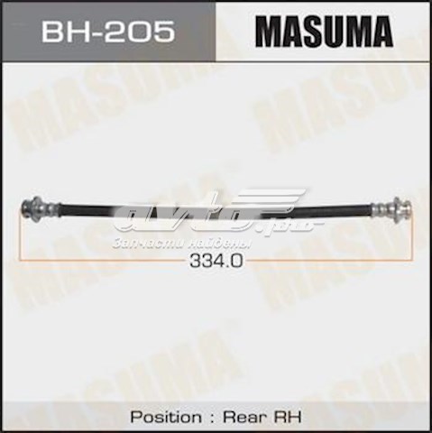 Шланг гальмівний задній, правий BH205 Masuma