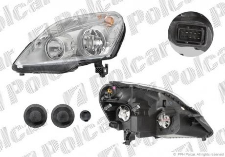 Основна фара в зборі ліва Polcar 556309E ціна, від 155.74 USD