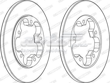 Купити DDF2484C Ferodo Диск заднього гальма