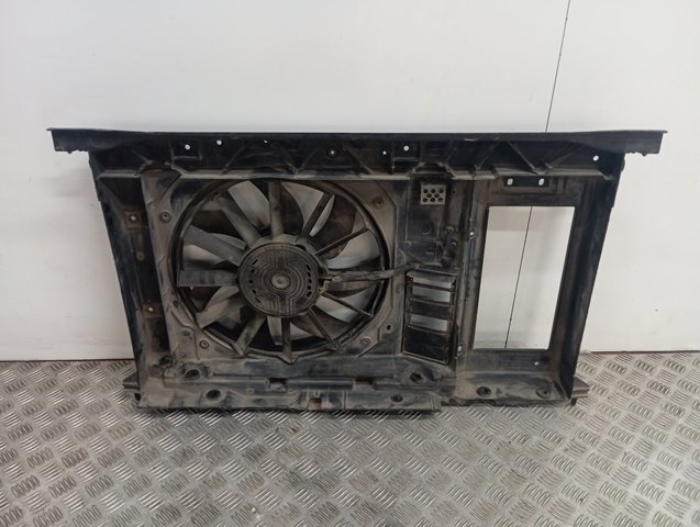 9806313580 Peugeot/Citroen Дифузор радіатора охолодження, в зборі з мотором і крильчаткою