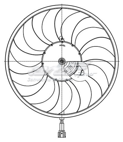 LFC141G4 Luzar вентилятор/крильчатка радіатора охолодження, лівий