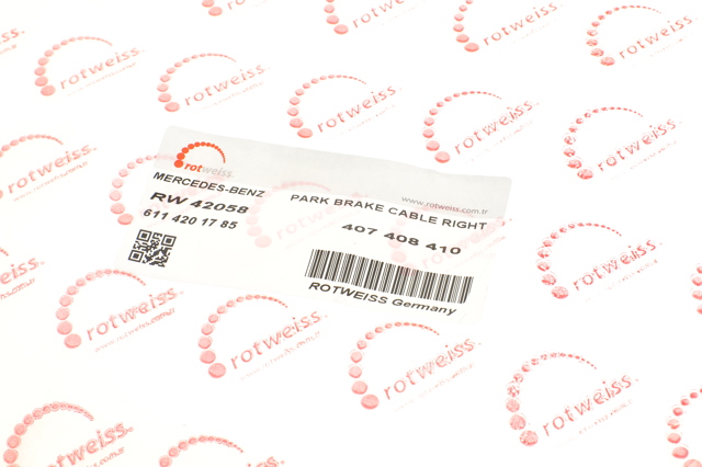 Трос стоянкового гальма задній правий Rotweiss RW42058 ціна, від 9.73 USD