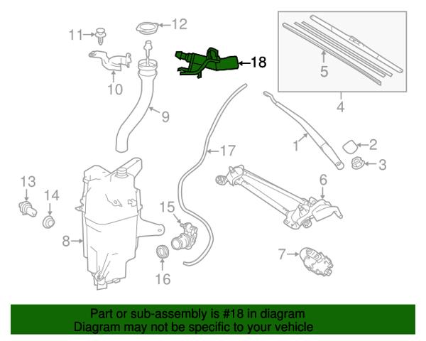 Сопло омивача лобового скла Toyota RAV4 IV позашляховик (A4) (2012 - 2018) ціна, від 9.92 USD