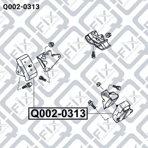 Подушка (опора) двигуна ліва/права Q0020313 Q-fix