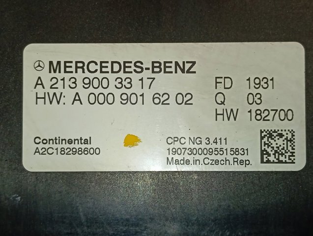 A2139003317 Mercedes ЕБУ трансмісії