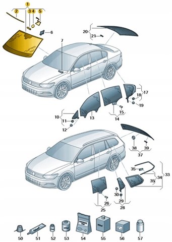 Автоскло VAG 3G0845011ADNVB ціна, від 1243.90 USD