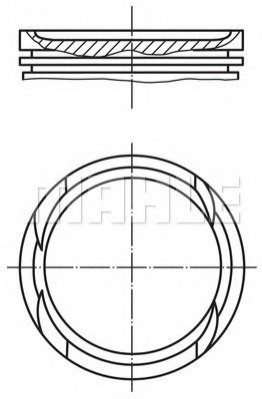 Поршня, 2-й ремонт (+0,50) Mahle Original 0100501 ціна, від 96.86 USD