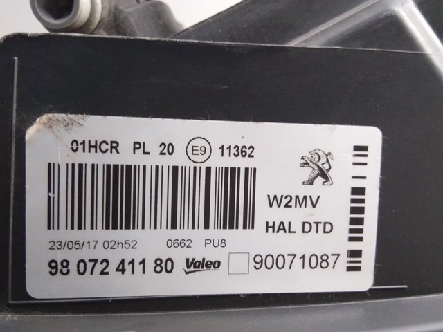Фара правая Peugeot/Citroen 9807241180 ціна, від 213.16 USD