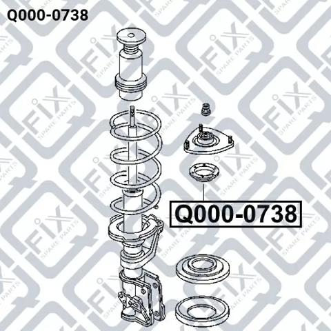 Підшипник опорний амортизатора, переднього Q-fix Q0000738 ціна, від 5.11 USD