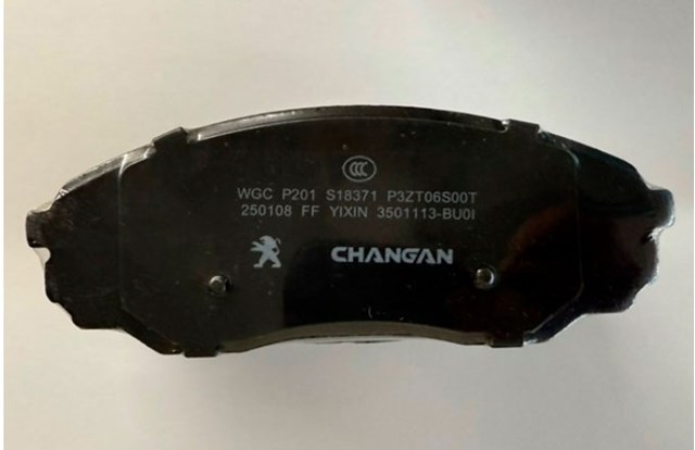3501113BU01 Changan Передні гальмівні колодки