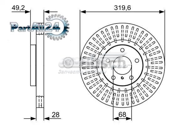 0986479V60 Bosch Гальмо дискове переднє